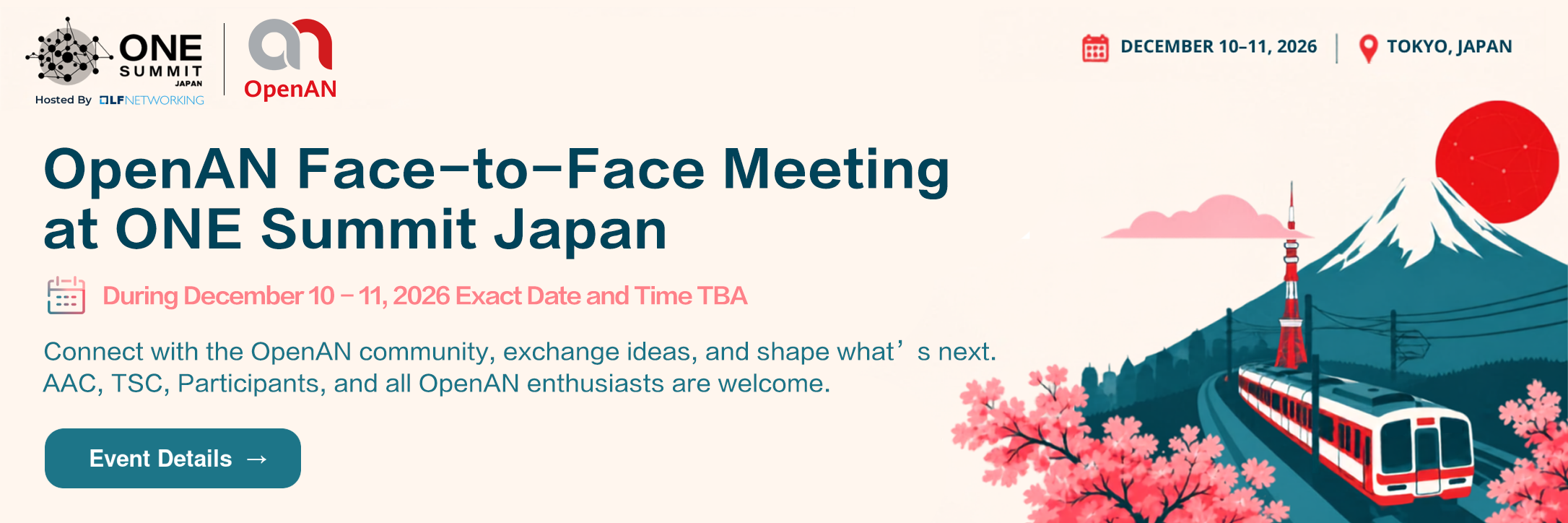 OpenAN Face-to-Face Meeting invitation at ONE Summit